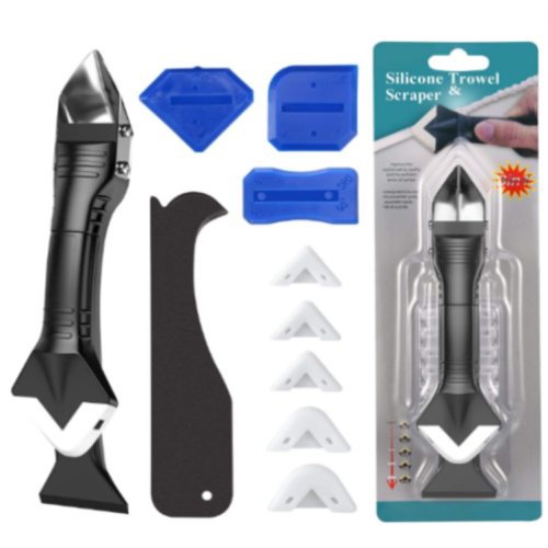 Caulking Tools, 3 in 1 Silicone Trowel Scraper