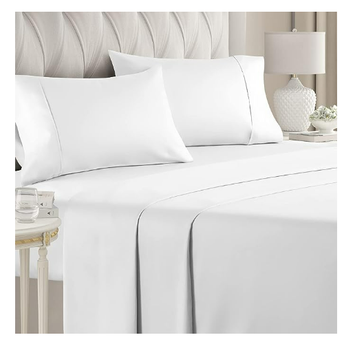 400 Thread Count Cotton Sheets - King Size Sheet Set - 100% Cotton Sheets - 400 Thread Count Sateen Cotton