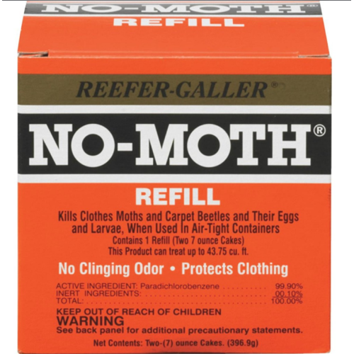 Reefer-Galler No Moth 1021.36 Closet Hanger Refill 14Oz