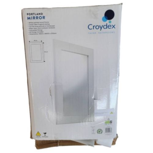 Croydex Portland Bathroom Mirror - White