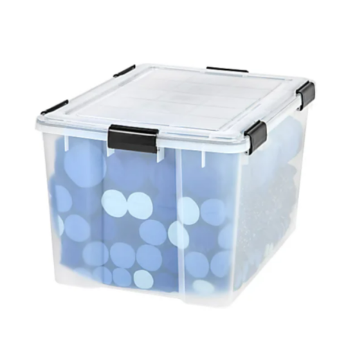 IRIS® Weathertight® Plastic Storage Container With Latch Lid, 14 1/2" x 17 3/4" x 23 5/8", Clear