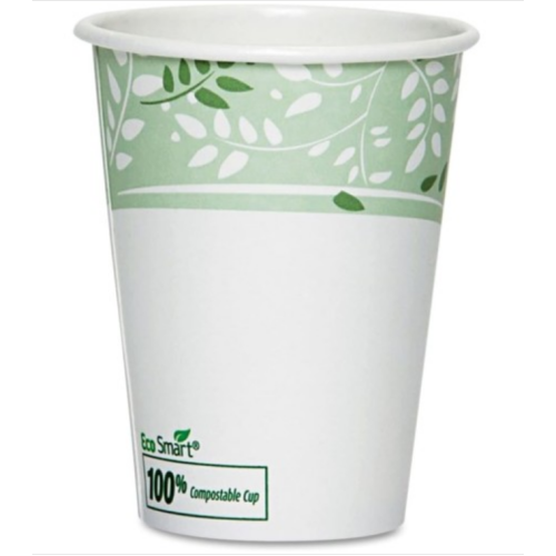 Dixie EcoSmart Hot Cups, Paper PLA Lining, Viridian, 8oz, 50/Pack