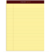 TOPS Docket Gold Writing Pads, 8-1/2" x 11-3/4", Legal Rule, Canary Paper, 50 Sheets, 3 Pack, Original Version