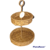 2 Tiered Wicker Tray | Natural Hand Woven