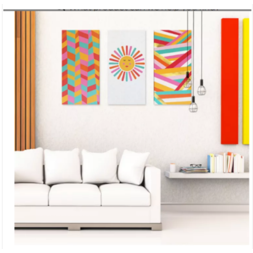 Wild Sage™ Geometric Sun 15-Inch x 30-Inch Canvas Wall Art (Set of 3)