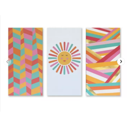 Wild Sage™ Geometric Sun 15-Inch x 30-Inch Canvas Wall Art (Set of 3)