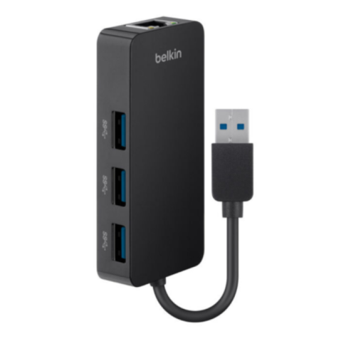 Belkin USB 3.0 3-Port Hub with Gigabit Ethernet Adapter