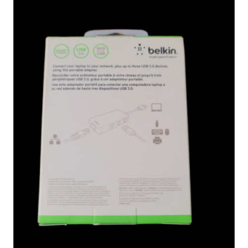 Belkin USB 3.0 3-Port Hub with Gigabit Ethernet Adapter