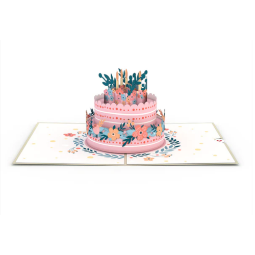 LOVEPOP Floral Birthday Cake Pop-Up Card