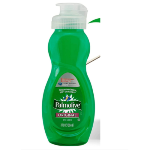 PALMOLIVE Dishwashing Liquid, Travel Dish Soap, Original Scent, Green, 3 Fluid Ounce Bottle pack of 5