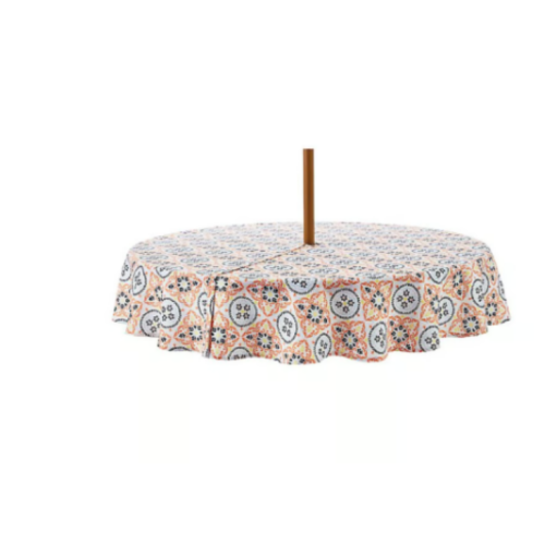 Everhome Taverna Tile Outdoor Umbrella Tablecloth 70 in round