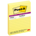Post-it Super Sticky Notes, 4x6 in, 4 Pads, 2x the Sticking Power, Canary Yellow, Recyclable