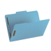 Fastener File Folder, 2 Fasteners, Reinforced 1/3-Cut Tab, Letter Size, Blue, 50 per Box