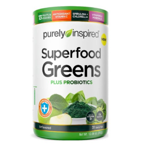 Purely Inspired Superfood Greens + Probiotics, Unflavored, 12 Oz