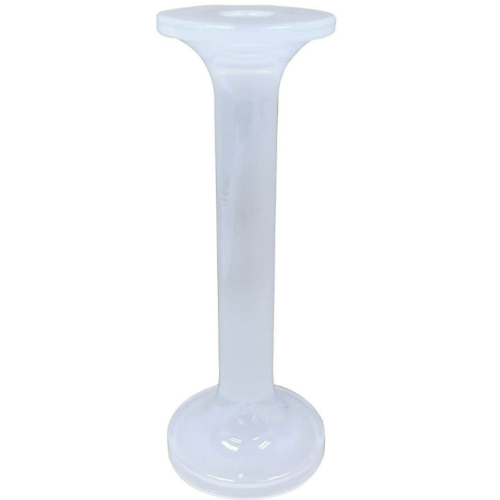 Everhome™ 9.5" White Glass Candle Holder