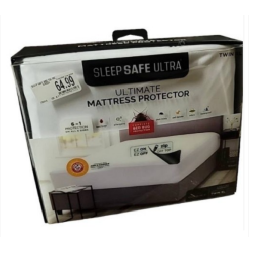 Sleep Safe Ultra Ultimate Mattress Protector Twin XL -Bed Bug Protection Zip Off