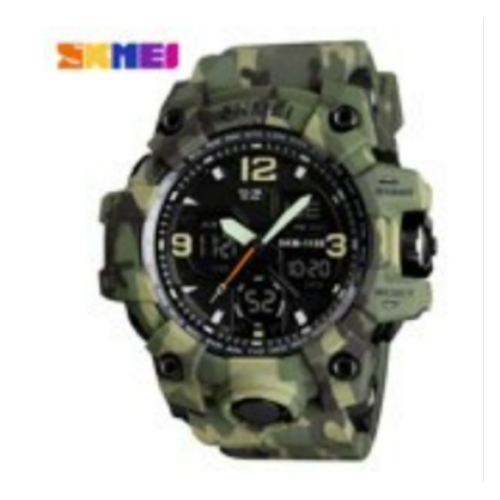 SKMEI 1155B Quartz Digital Electronic Men Watch Fashion Casual Outdoor Sports Male Wristwatch Dual Time Date Week Waterproof Luminous Multi functional Watches