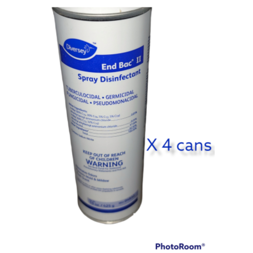 End Bac II Disinfectant Spray 15oz aerosol 4 pack