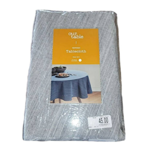 Our Table™ Textured Round Tablecloth - Navy, 90 in