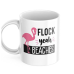 Flock Yeah Beaches 11 Ounce White Ceramic Tea Cup Flamingo Mug Flamingo Gift Funny Pun Mug, M558