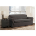 SmartFit Stretch Loveseat Slipcover - 2 Piece, Gray, Sure Fit Cover Zenna Home