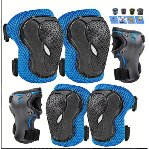 Joncom Knee Pads for Kids Knee Pads and Elbow Pads Set 6 in 1 Protective Gear Set for Boys Girls with Wrist Guard Skateboarding Inline Roller Skating Cycling Scooter