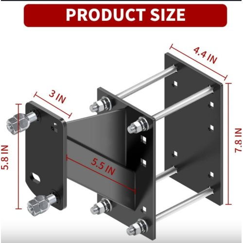 Spare Tire Carrier,Spare Tire Mount for Trailer,Heavy Duty Holds up to 160 Lbs, Fits 4 & 5 & 6 Lugs Trailer Wheels on 4", 4.25",4.5'', 4.75'', 5'' and 5.5'' Bolt Patterns