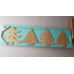 NWT •MARMALADE • Set of 4 Large Patterned Wooden Wall Decorative Christmas Trees