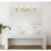 Sunset Lighting Four Light Stella Vanity - Clear Glass - With Champagne Gold Finish