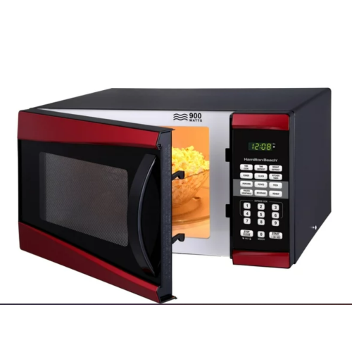 Hamilton Beach 0.9 Cu. ft. 900W Red Microwave oven