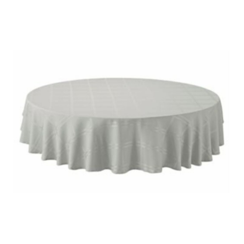 Simply Essential™ Solid Windowpane 90-Inch Round Tablecloth - Light Grey