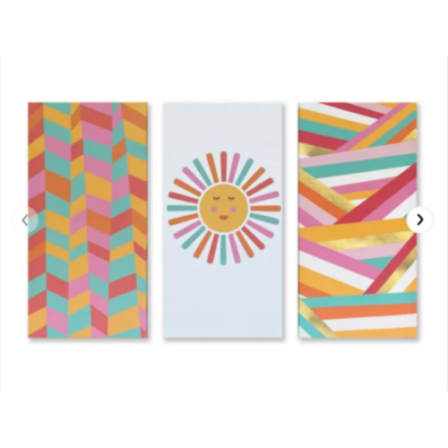 Wild Sage™ Geometric Sun 15-Inch x 30-Inch Canvas Wall Art (Set of 3)