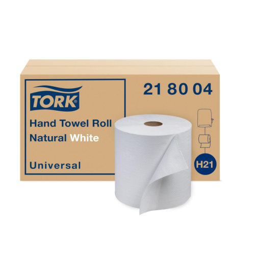 Tork Paper Hand Towel Roll Natural White H21, Universal, 100% Recycled Fiber, 3 rolls 