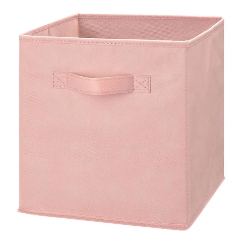 Whitmor Rose 'Button' Learning Cube Storage Box 10 X 10 X 10 inches