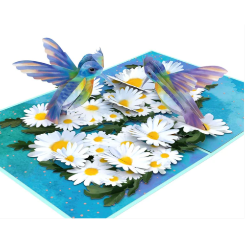 Lovepop Daisy Patch Hummingbirds Pop-Up Card