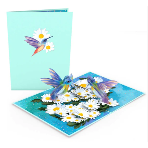 Lovepop Daisy Patch Hummingbirds Pop-Up Card