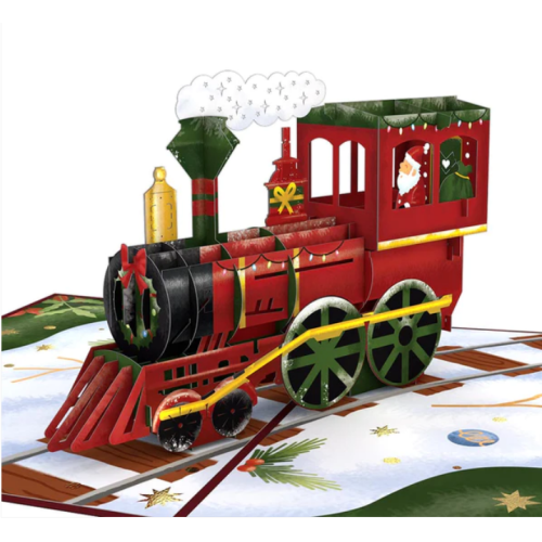 LOVEPOP Santa Train Pop-Up Card