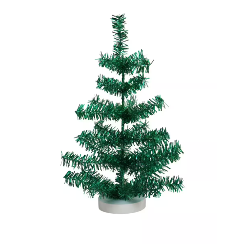 Green Tinsel Mini Tree 19 in