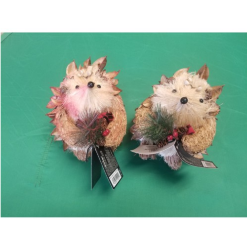 BEE & WILLOW Classic WOODLAND CRITTER HODGEHOD Decoration set of 2