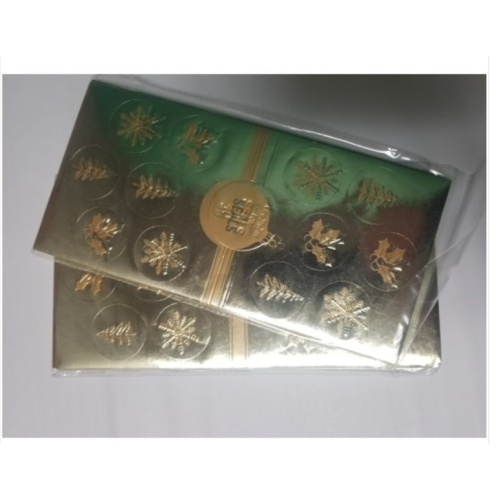 Gold Embossed Seals Round Sticker