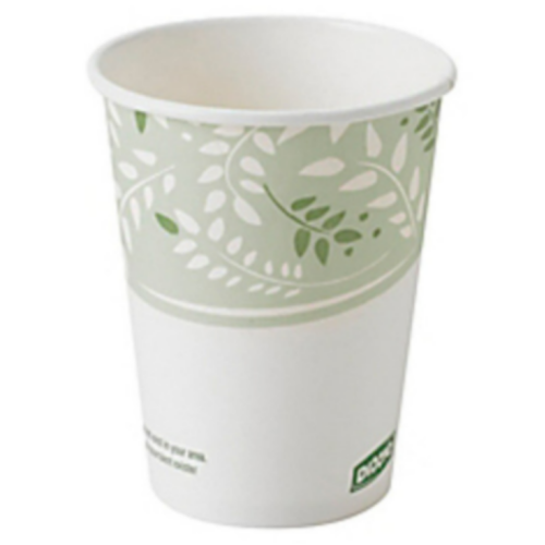 Dixie EcoSmart Hot Cups, Paper PLA Lining, Viridian, 8oz, 50/Pack