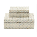 Cream Mother of Pearl Coastal Decorative Box (Set of 2)