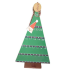 Christmas Advent Calendar Wooden Tree Magnetic Santa Count Down