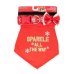 Pet Sparkle All The Way" Red Bandana & Collar Set