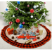 48 Inch Christmas Tree Skirt Red & Black Buffalo Plaid Edge Burlap Tree Skirt Gnome Red Truck Merry Christmas Base Cover Christmas Tree Mat for Party Home New Year Holiday Christmas Tree Decorations