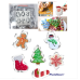 Christmas Cookie Cutter Set, 6 Piece Cookie Cutters Include；Christmas Tree, Snowman, Candy Cane, Gingerbread Man, Snowflake, Socks