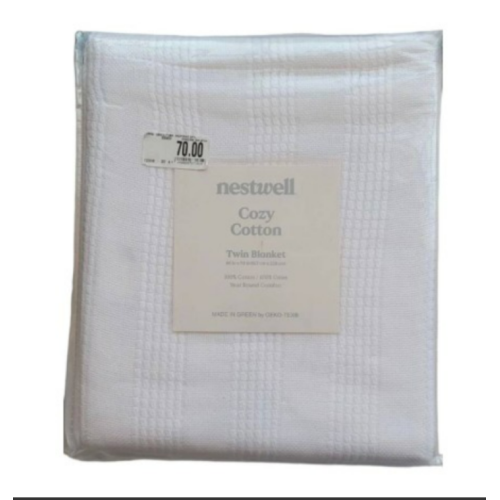 Nestwell Cozy Cotton Twin Blanket in White