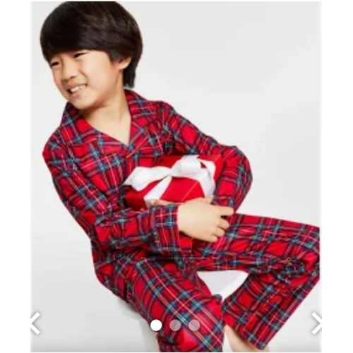 Bee & Willow Kids Pajamas Bee & Willow Holiday Red Tartan Plaid Pajama 2 Piece Set Classic