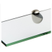 Spancraft Glass Peacock Glass Shelf, Brushed Steel, 8'' x 21''