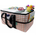 Early Hugs Diaper Caddy, Nursery Storage Organizer, Baby Gift Bag, Black & White Plaid